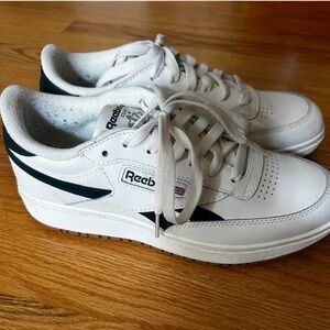 Reebok Club C 85 white and dark green trainers